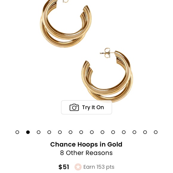 BRAND NEW - Gold Hoop Earrings - Picture 2 of 5